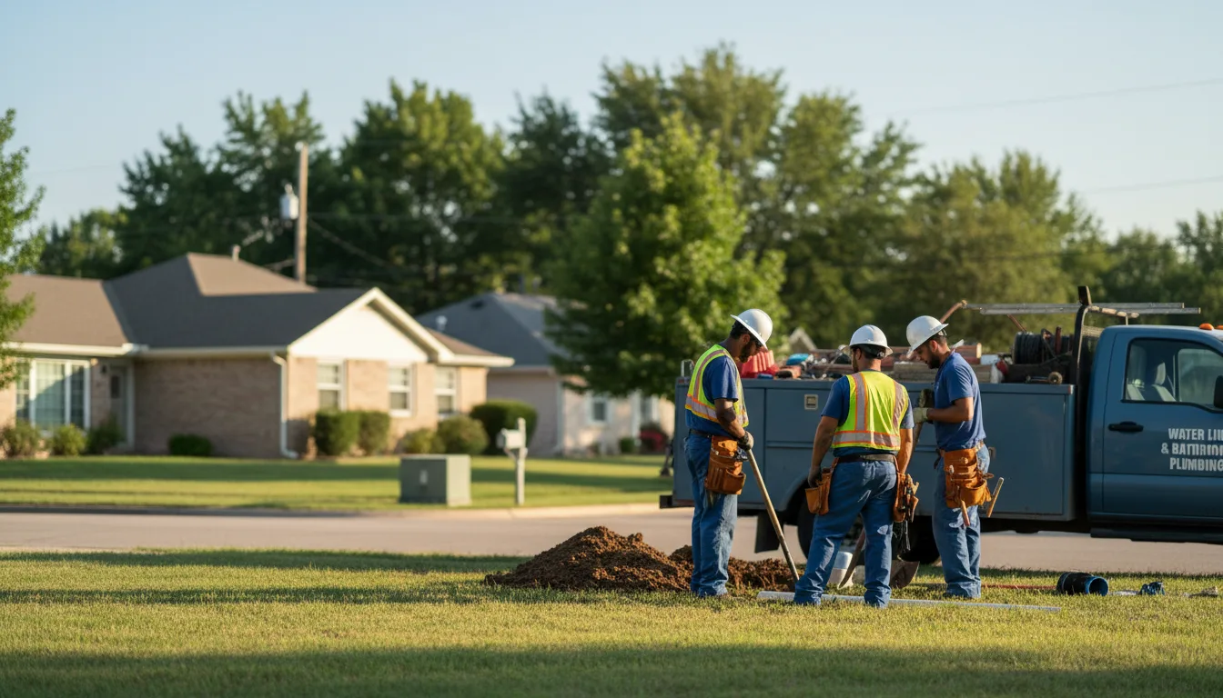 Residential water line and bathroom plumbing service in Udall, MO